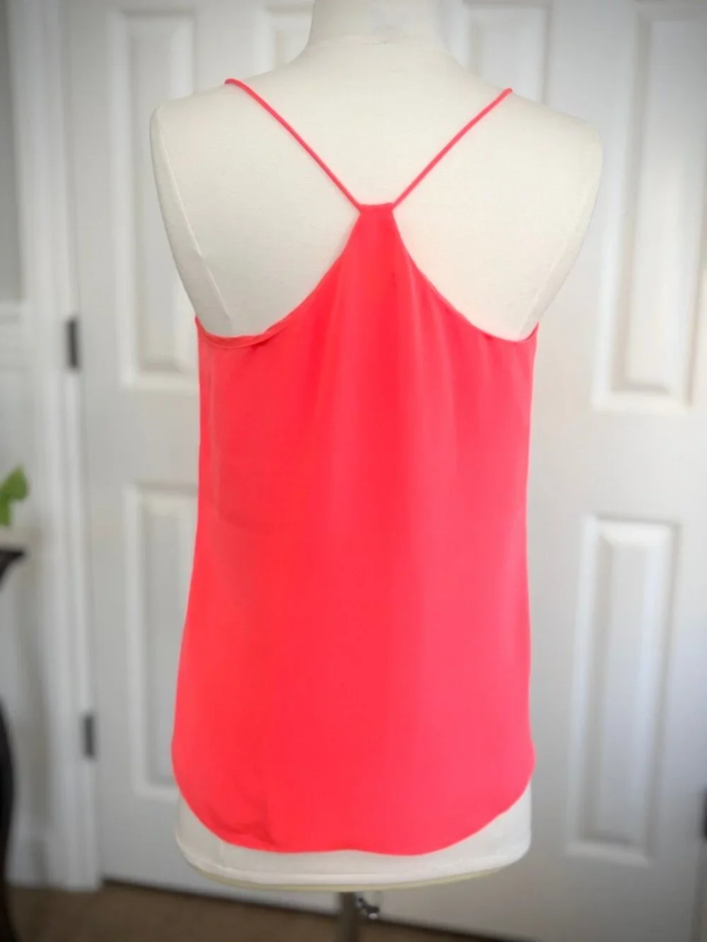J. Crew Silk Carrie Cami in Bright Watermelon, Size 2